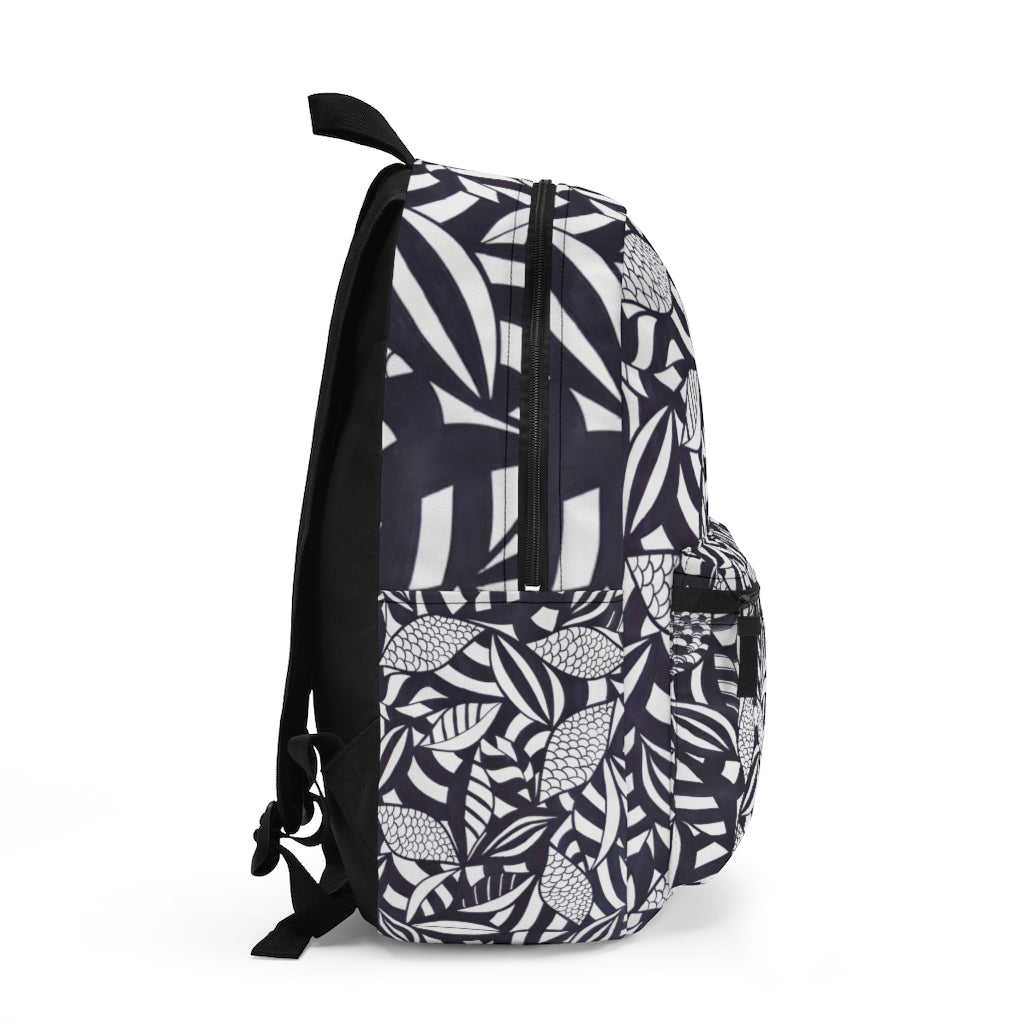 Tropical Minimalist Jet White Backpack