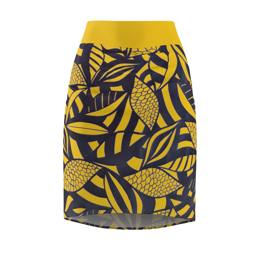 Tropical Minimalist Yellow Skirt