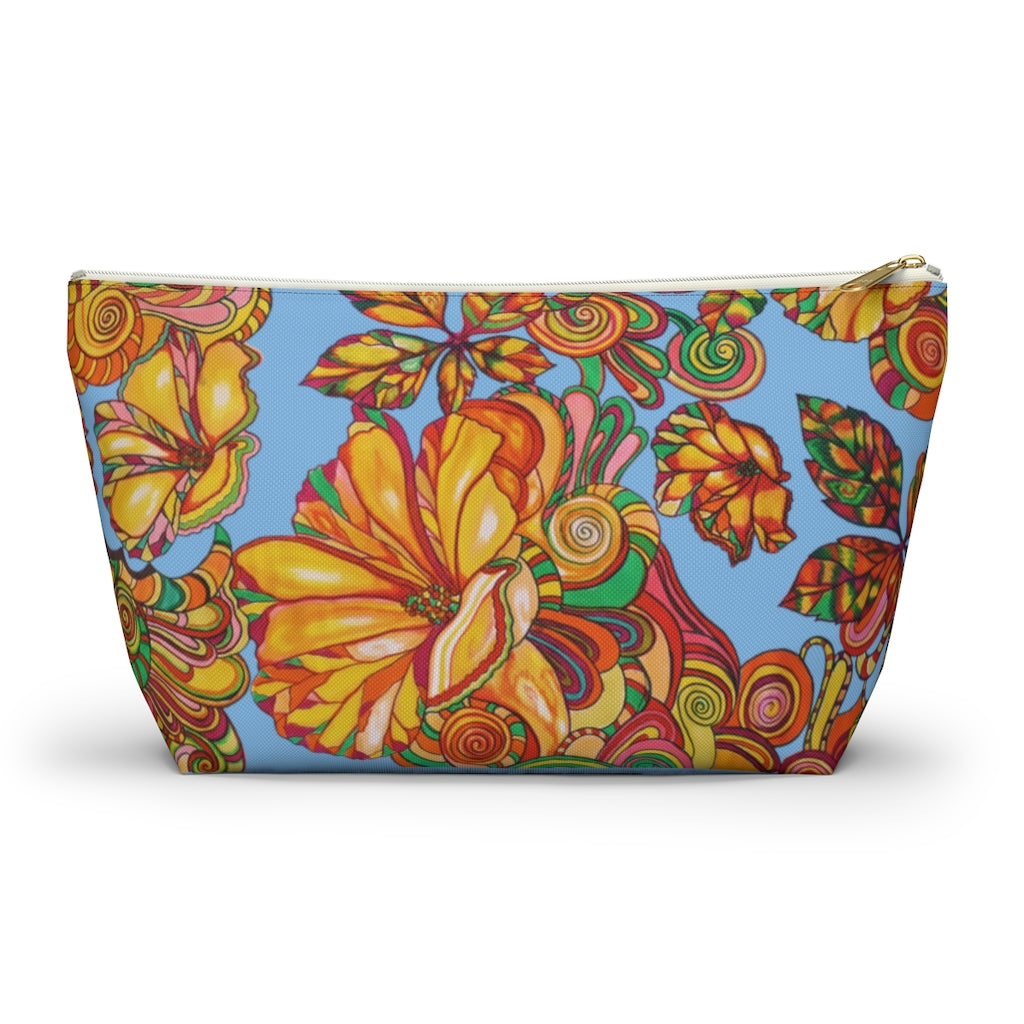 Sky Artsy Floral Accessory Pouch