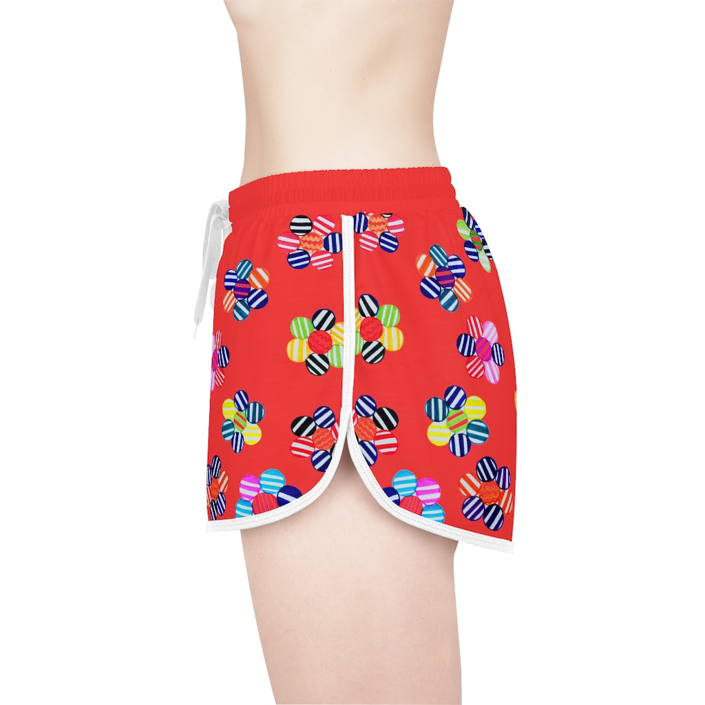 Vermillion Candy Florals Relaxed Shorts