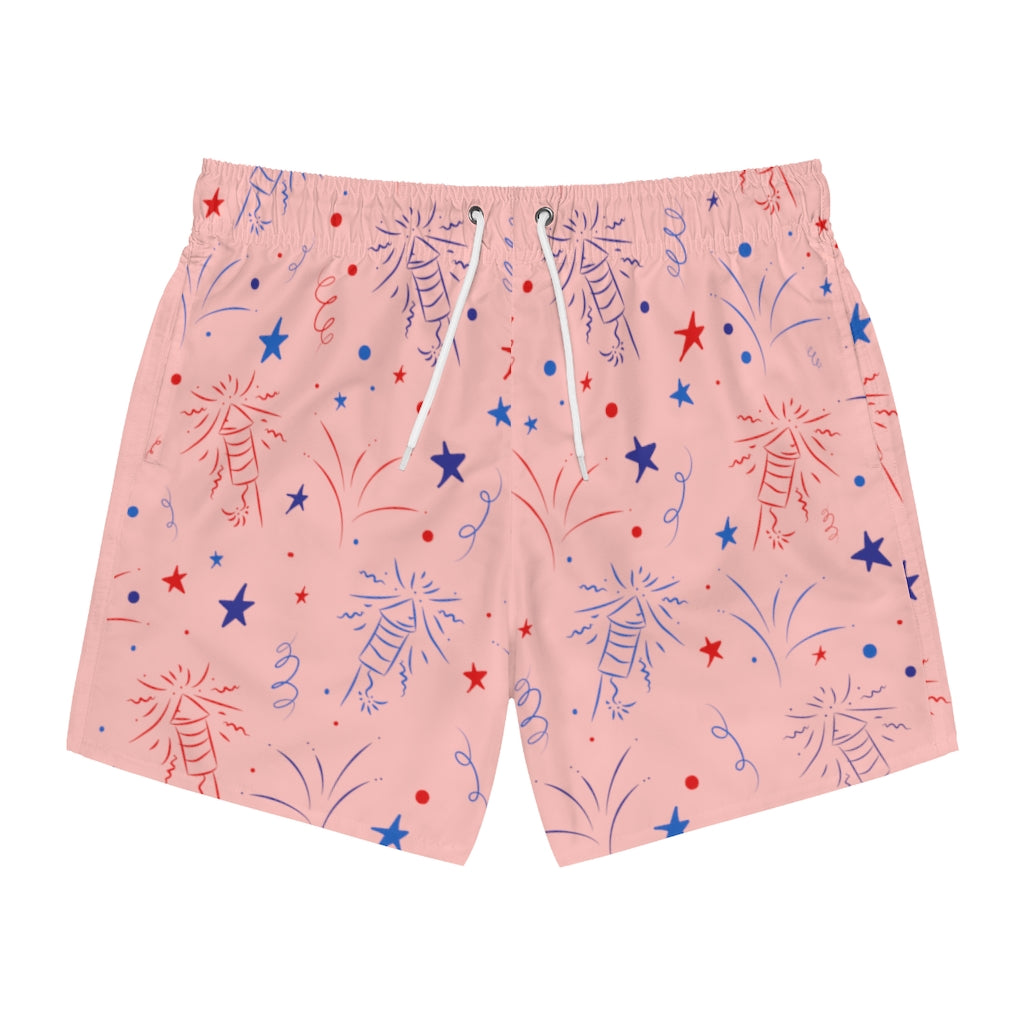 Men's Firecracker Blush Swimming Trunks