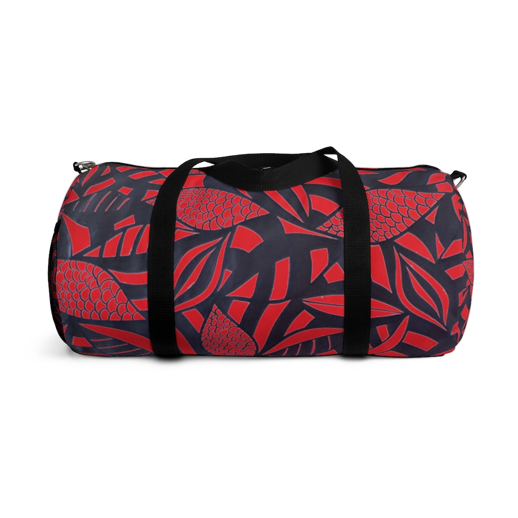 Tropical Minimalist Red Duffel Bag