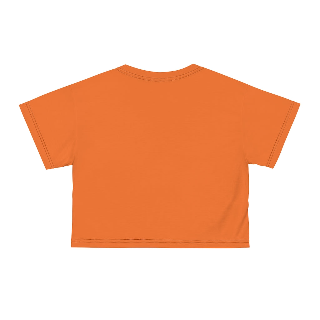 Orange Firecracker AOP Crop Tee