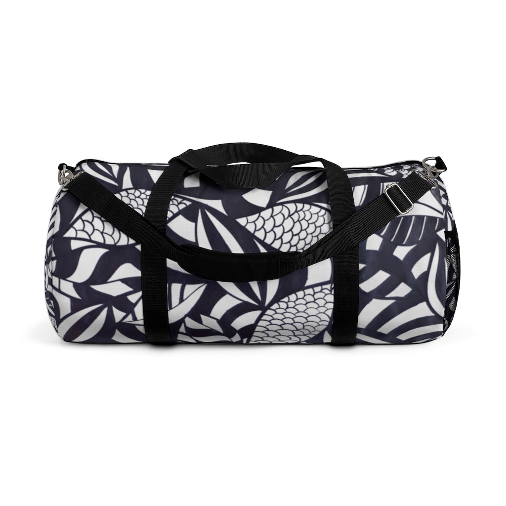 Tropical Minimalist Jet White Duffel Bag