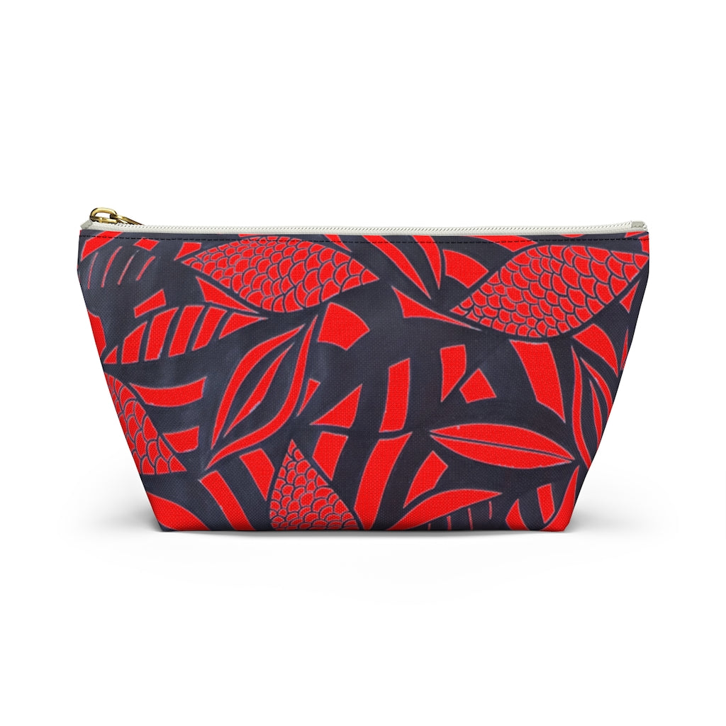 Scarlet Tropical Minimalist Accessory Pouch