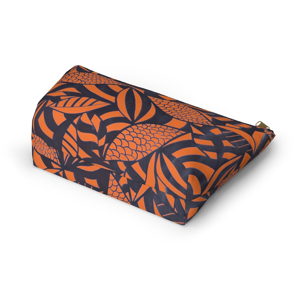 Orange Tropical Minimalist Accessory Pouch