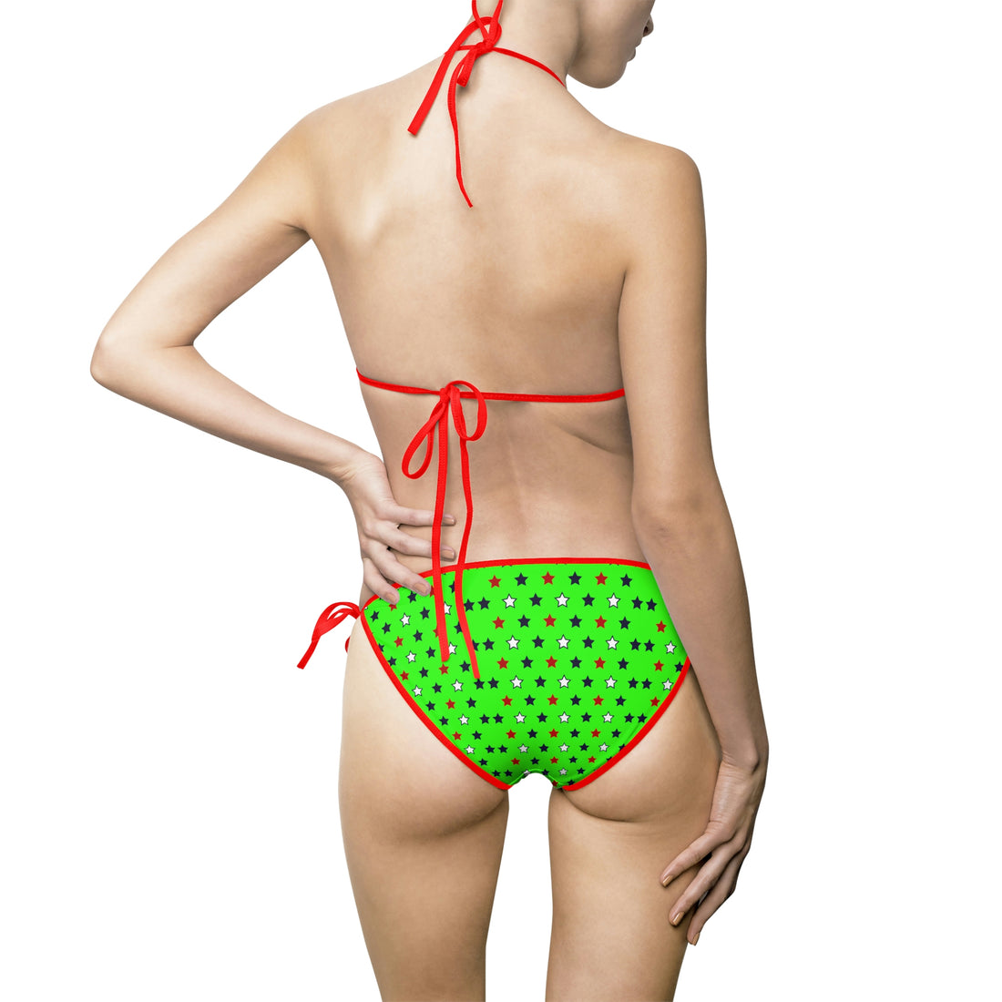 Neon Green Starry Bikini