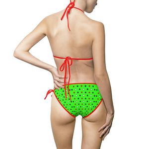Neon Green Starry Bikini