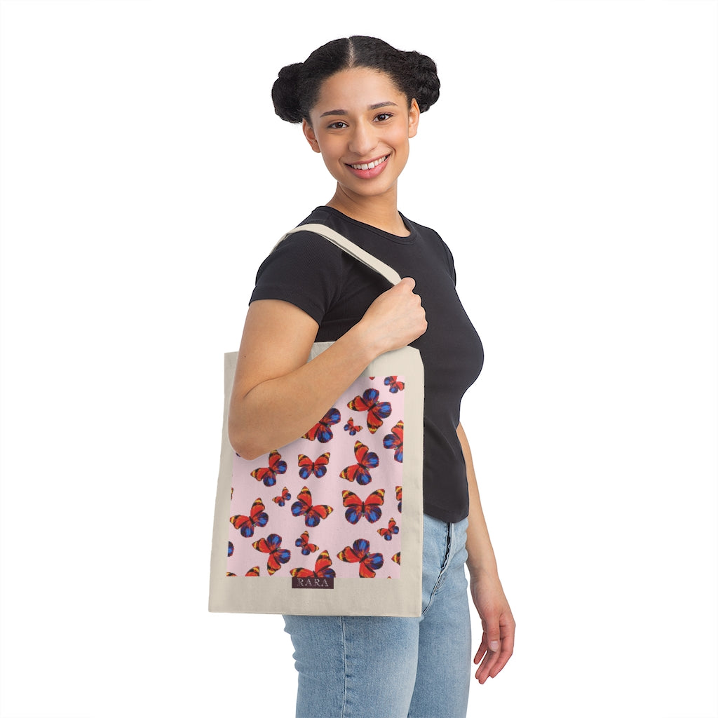 Tangerine Butterfly Tote Bag