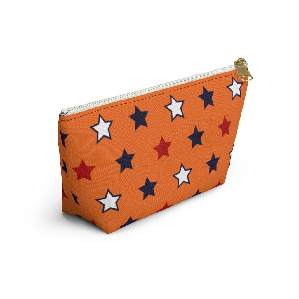 Starry Orange Accessory Pouch