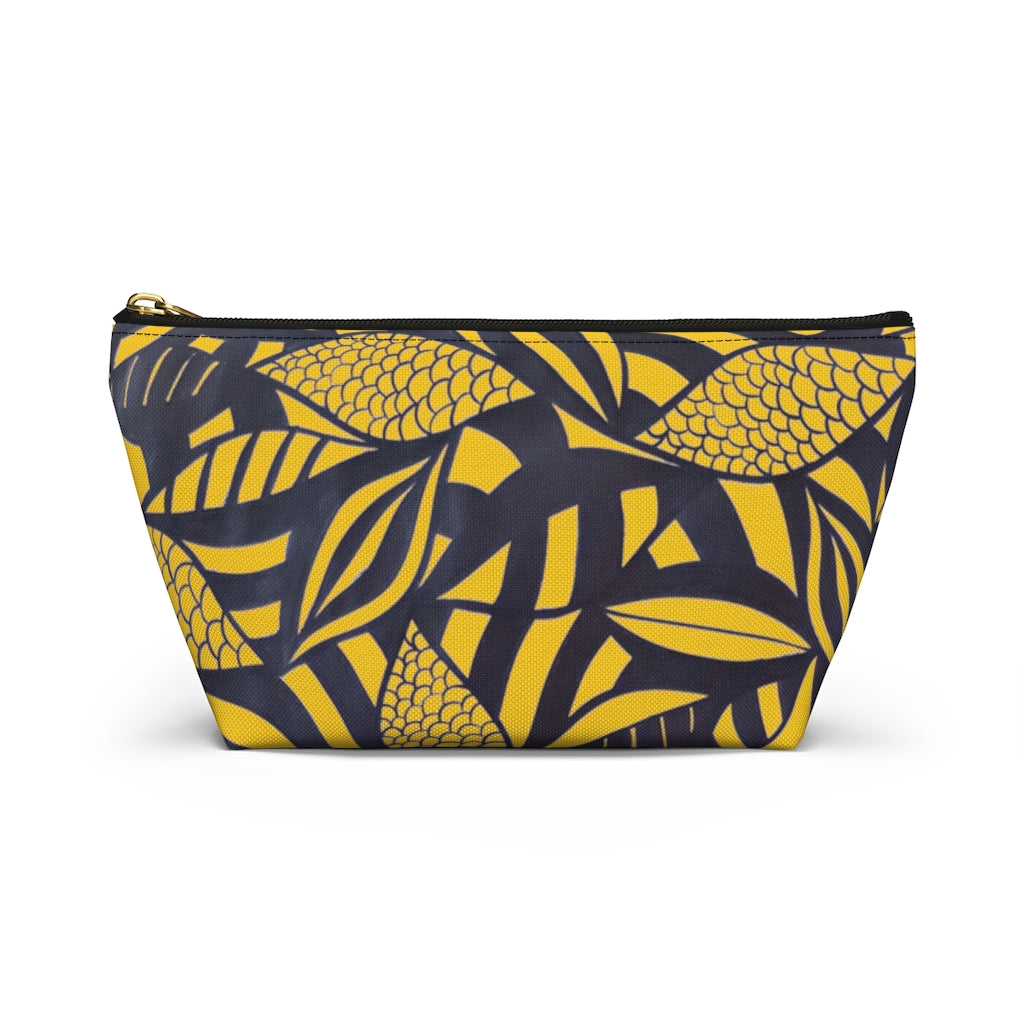 Yellow Tropical Minimalist Accessory Pouch