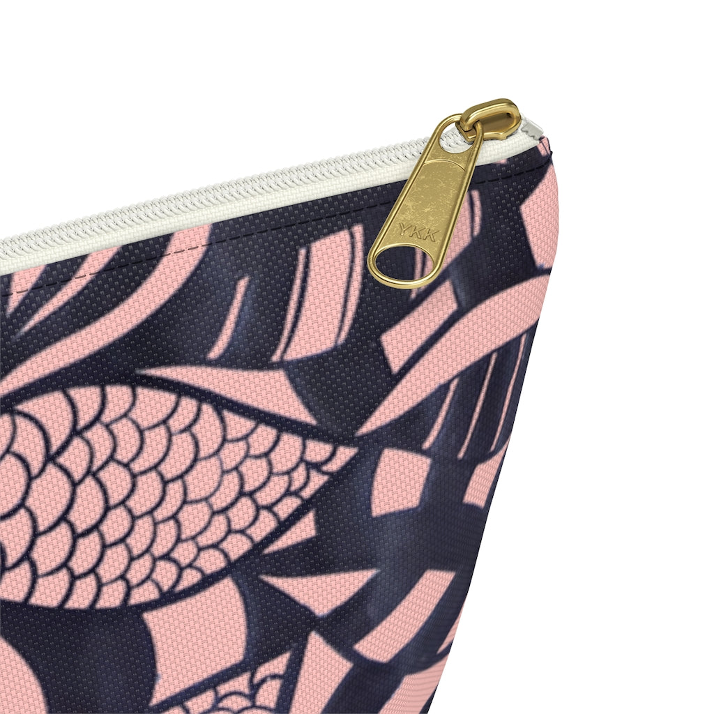 Blush Tropical Minimalist Accessory Pouch