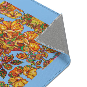 Artsy Floral Sky Area Rug