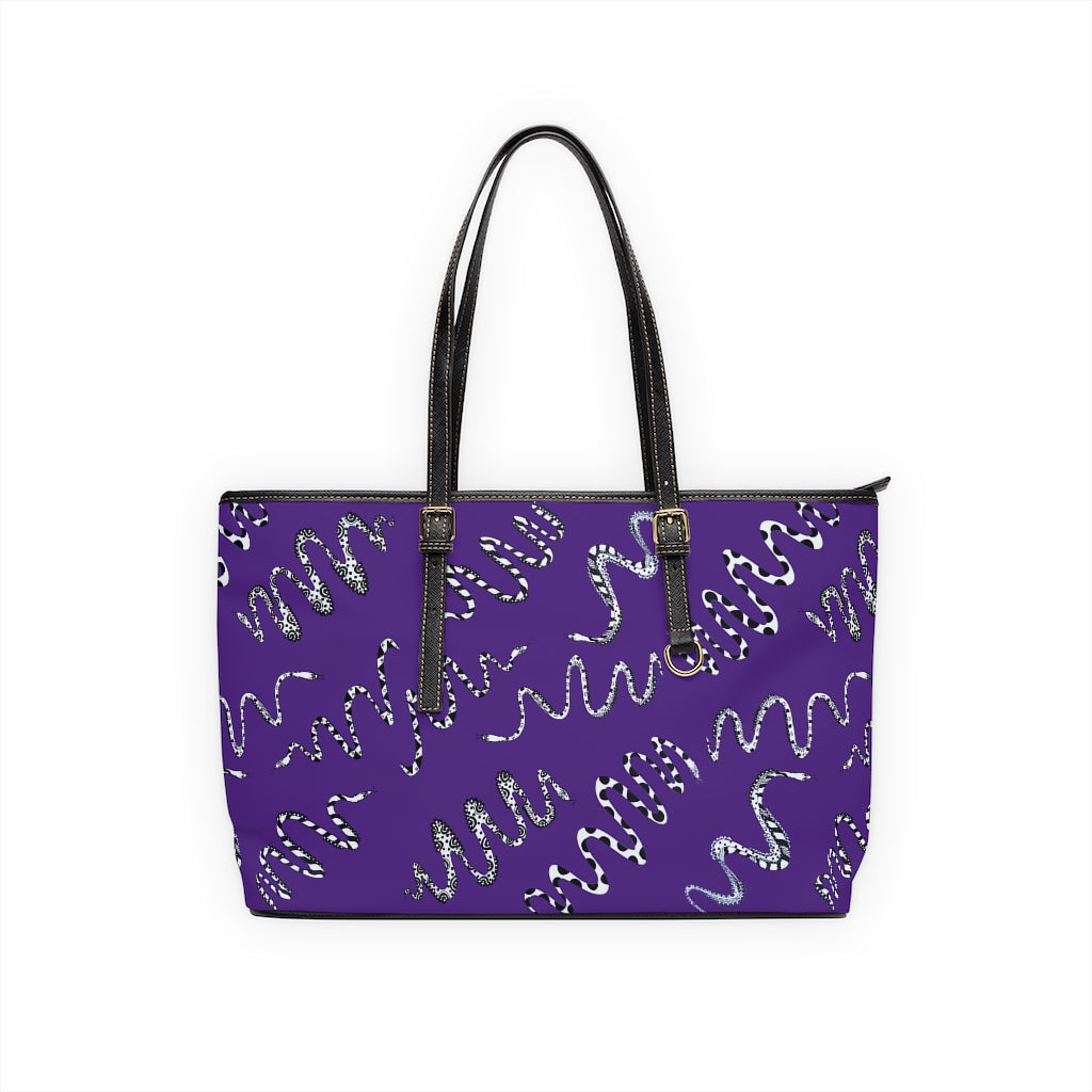 Purple Snake Den PU Leather Shoulder Bag