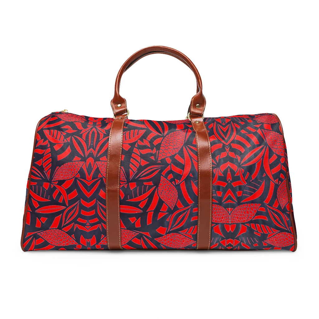 tropical print duffel bag for travelling