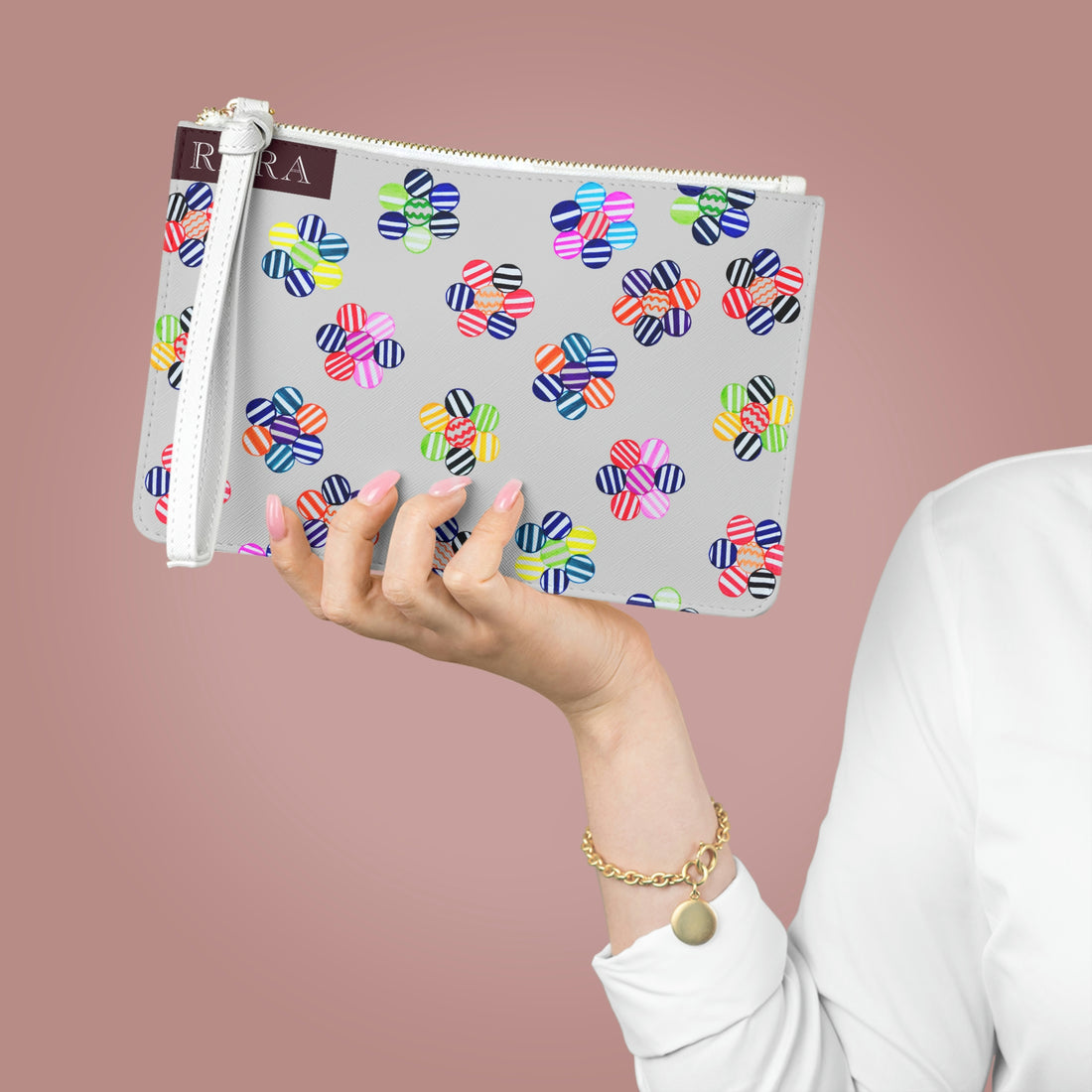 Slate Candy Florals Clutch Bag