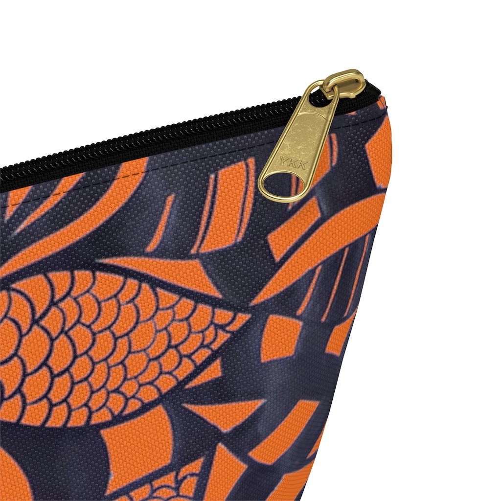 Orange Tropical Minimalist Accessory Pouch