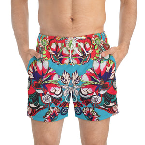 Aqua Graphic Floral Pop Men's Swimming Trunks
