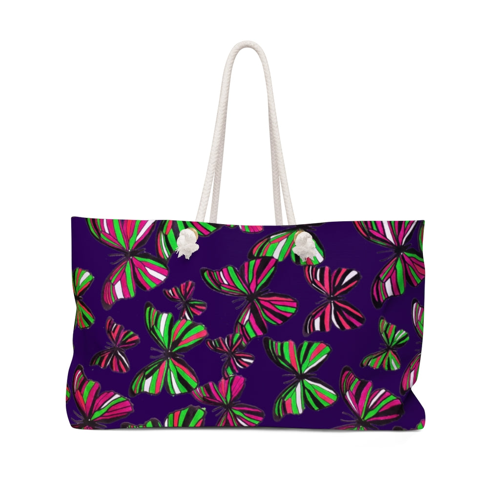 Butterflies Violet Weekender Bag