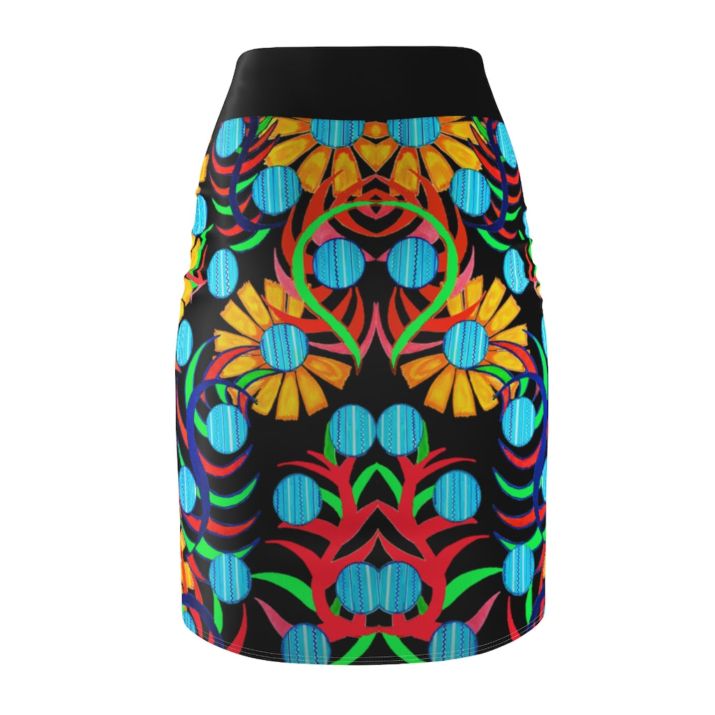 Sunflower Black Pencil Skirt