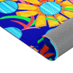 Sun Flower Royal Blue Area Rug
