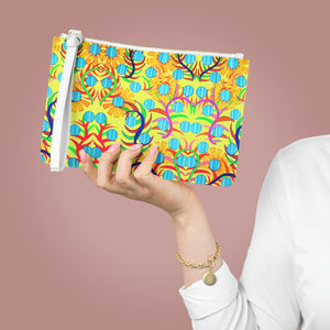 Canary Sunflower Print Clutch Bag