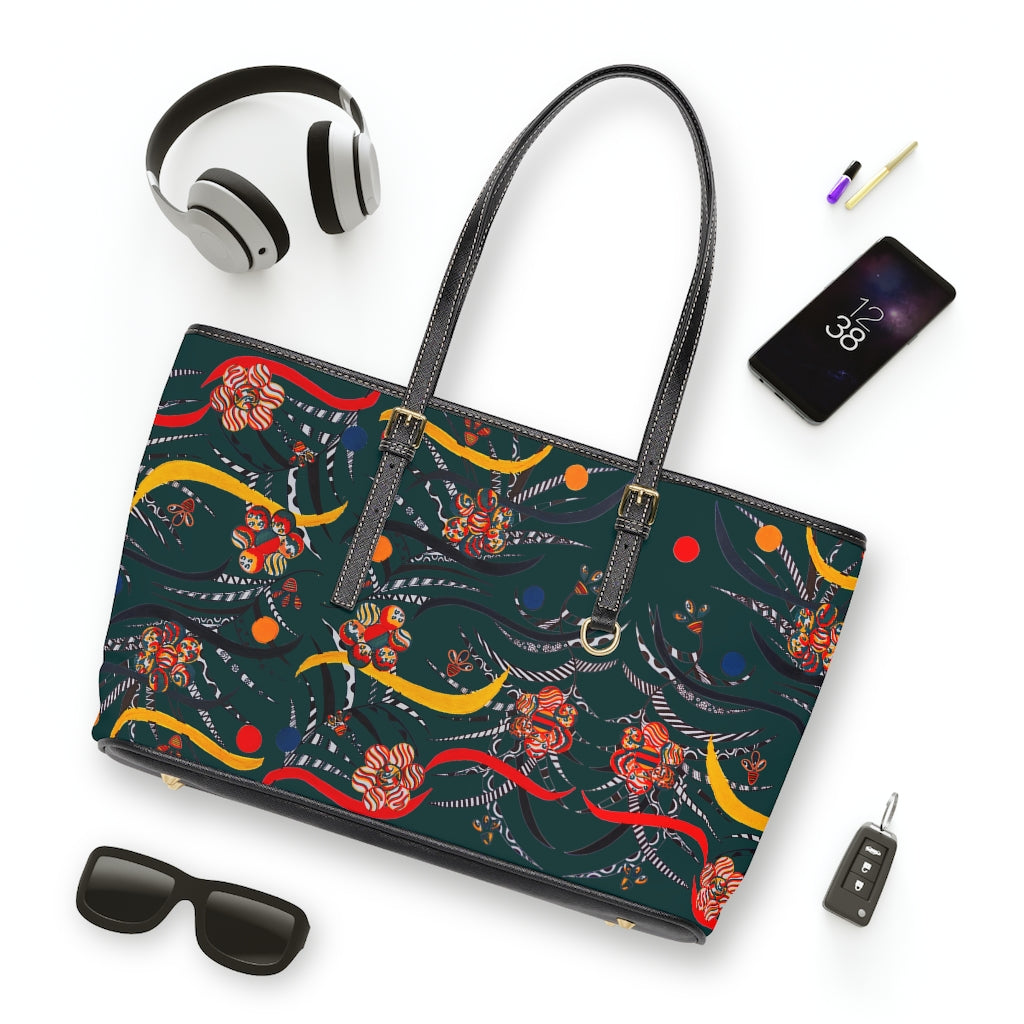 Bottle Green Wilderness PU Leather Shoulder Bag