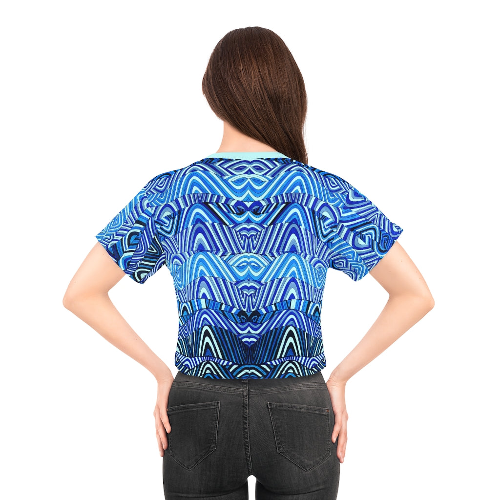 Icy Sonic AOP Crop Tee