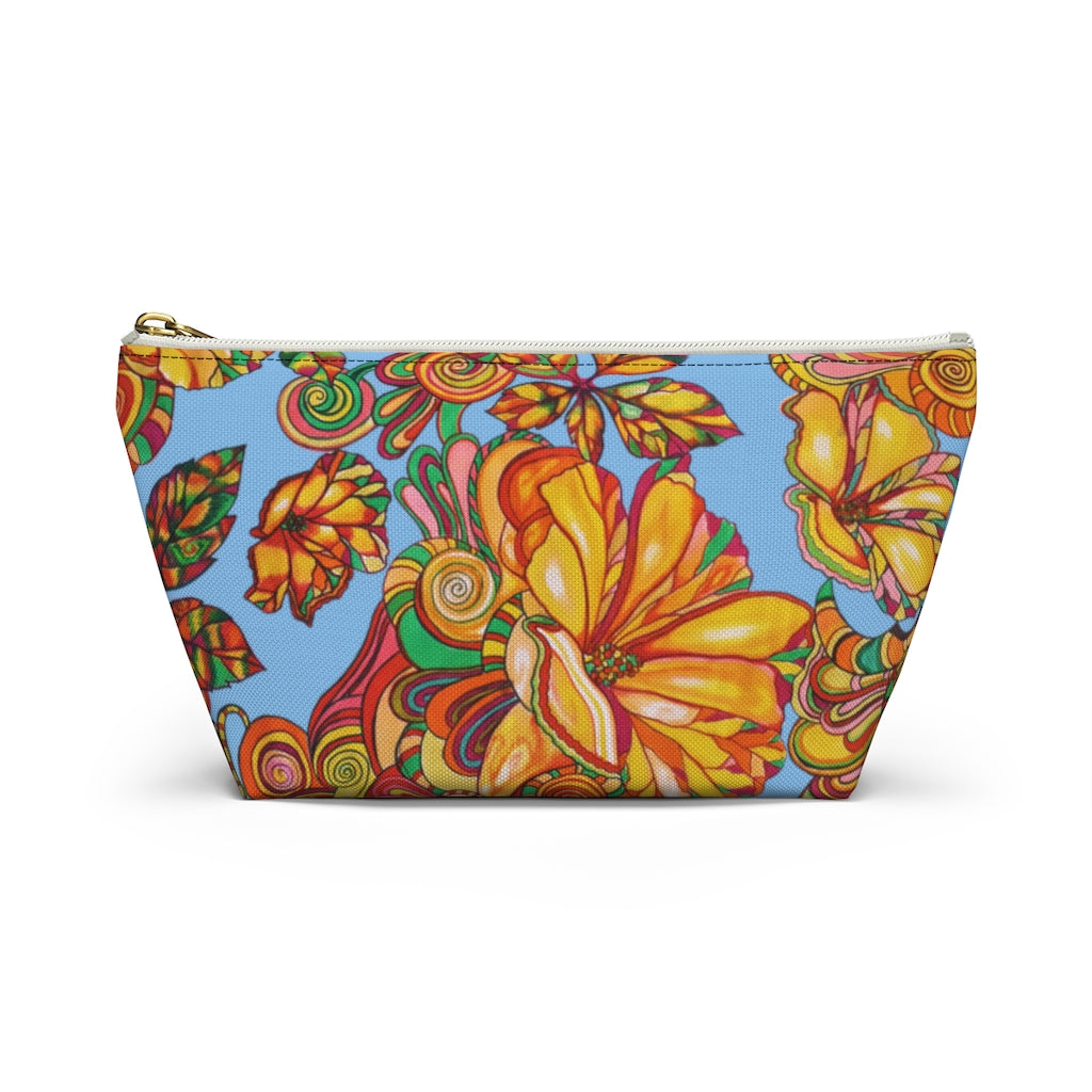 Sky Artsy Floral Accessory Pouch