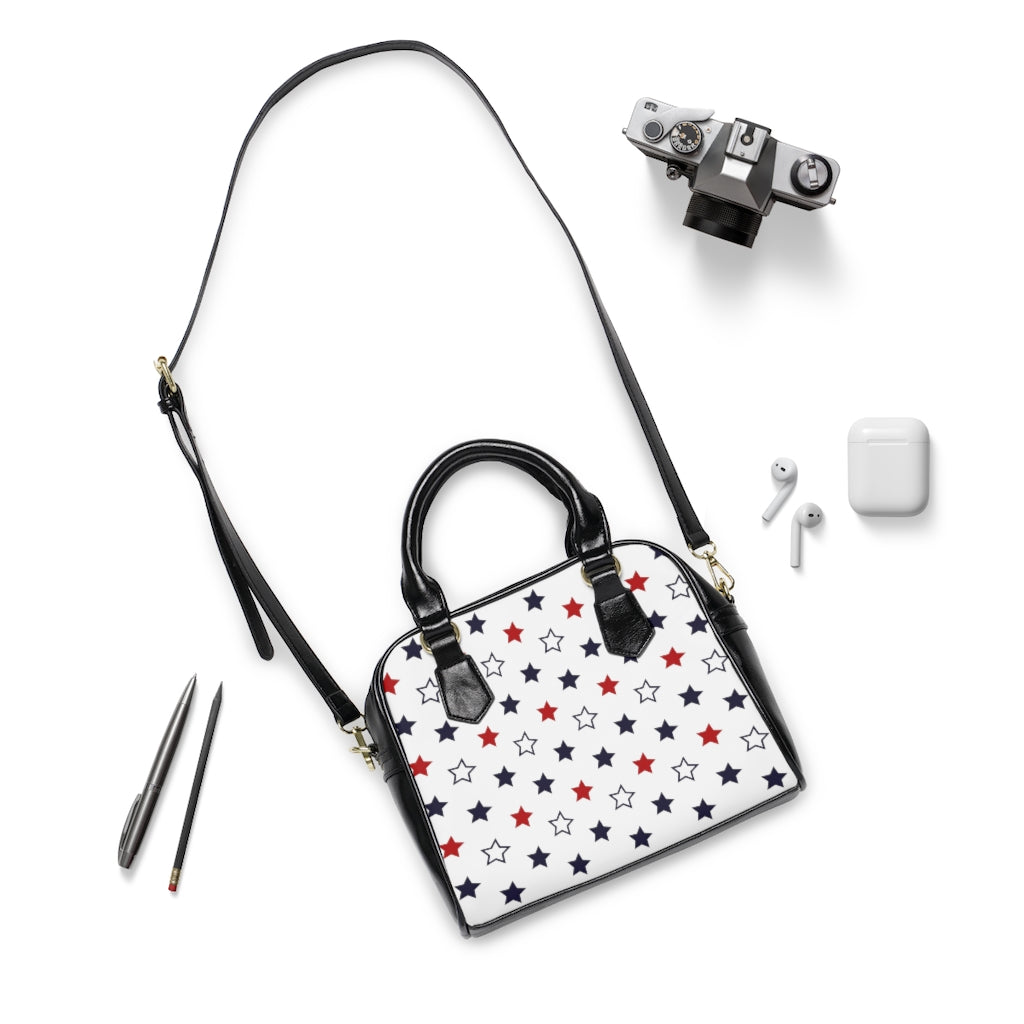 White Star Print AOP Handbag