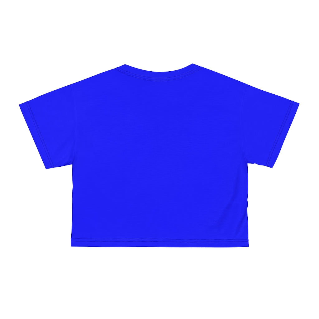 Blue Love AOP Crop Tee