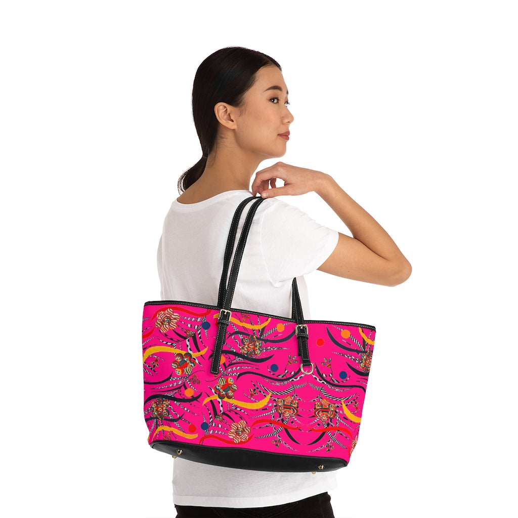 Hot Pink Wilderness PU Leather Shoulder Bag