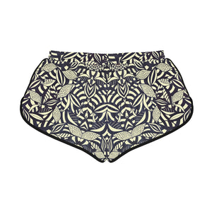 Cream Tropical Minimalist Relaxed Shorts