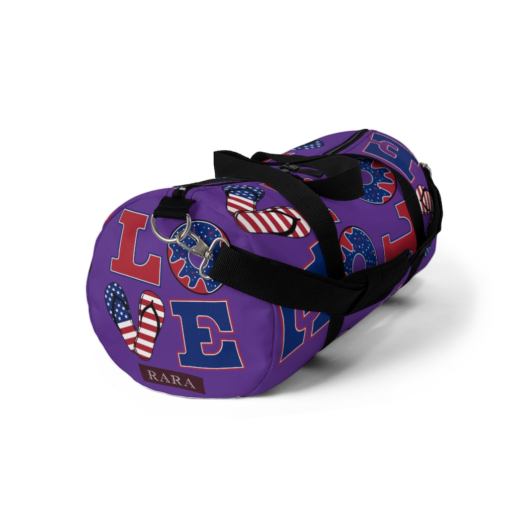 American Love Purple Duffel Bag
