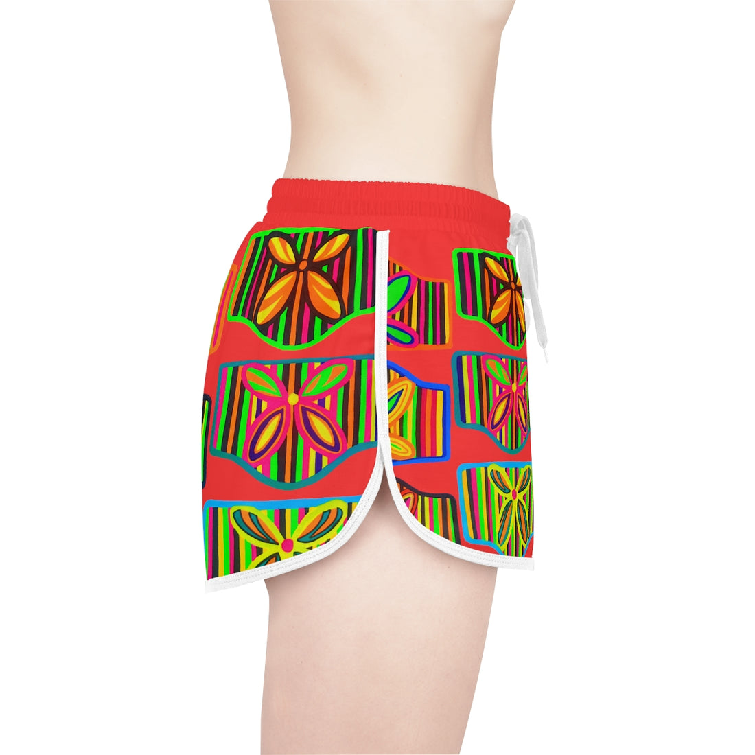 Vermillion Deco Print Relaxed Shorts