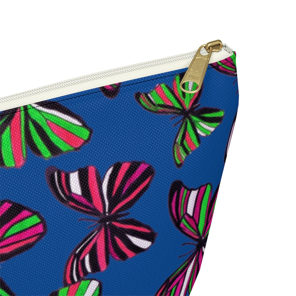 Butterflies Royal Blue Accessory Pouch