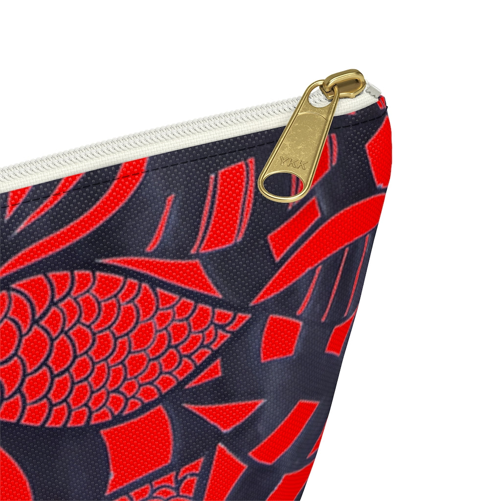 Scarlet Tropical Minimalist Accessory Pouch