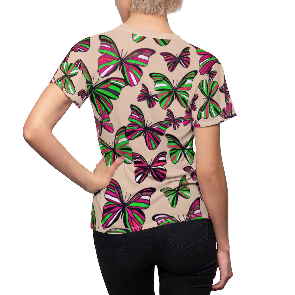 Butterflies AOP Nude T-shirt