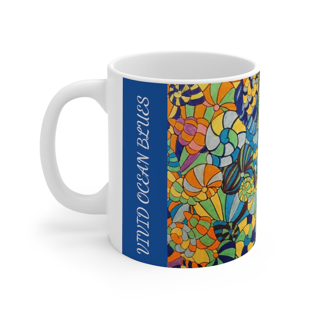 Vivid Ocean Blues Royal Blue Ceramic Mug 11oz