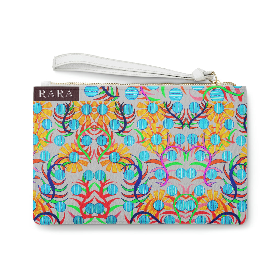 Slate Sunflower Print Clutch Bag