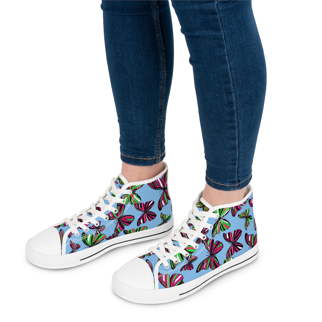 Sky Butterflies Women's High Top Sneakers