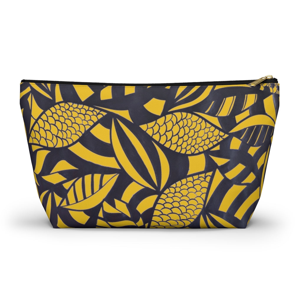 Yellow Tropical Minimalist Accessory Pouch