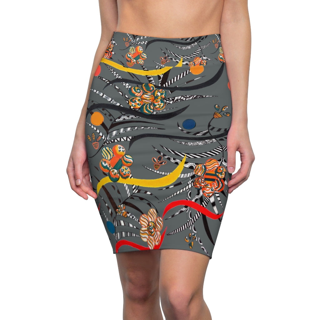 Ash Wilderness Print Pencil Skirt