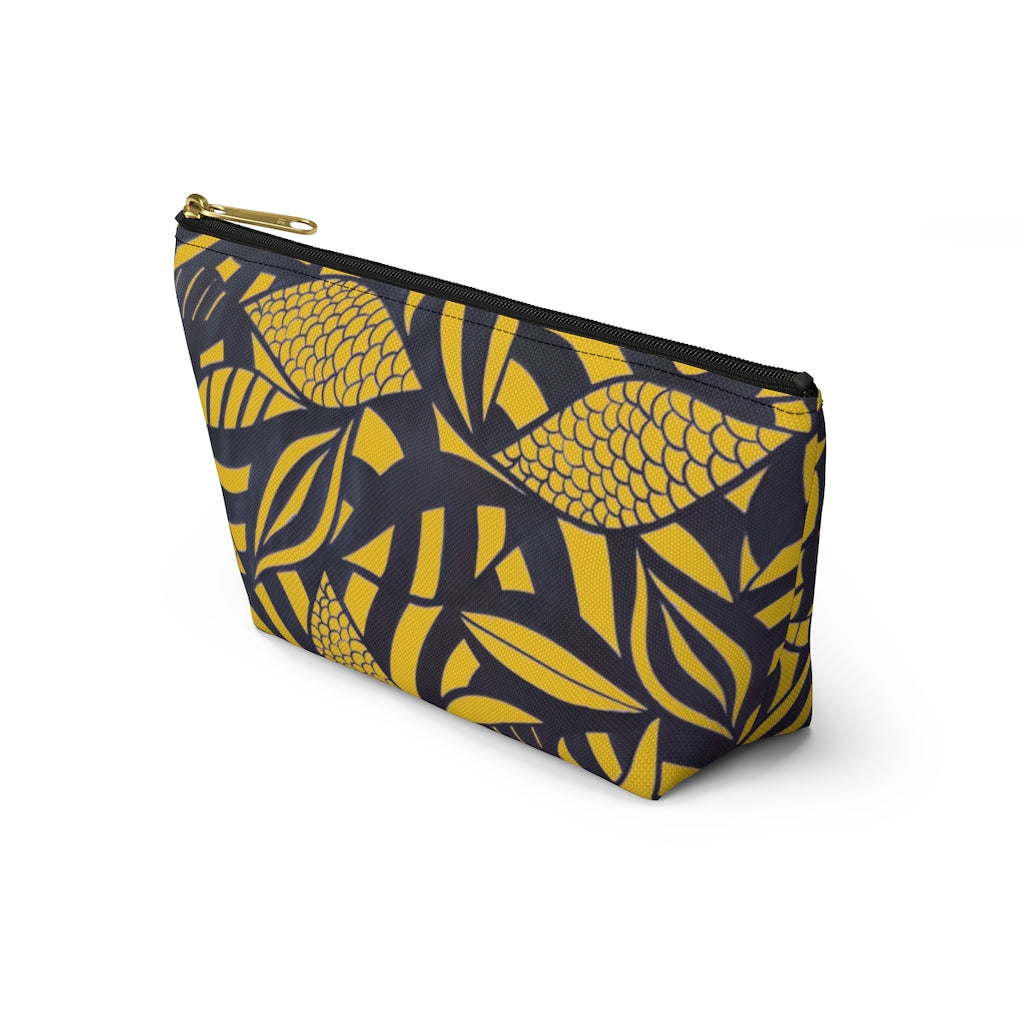 Yellow Tropical Minimalist Accessory Pouch