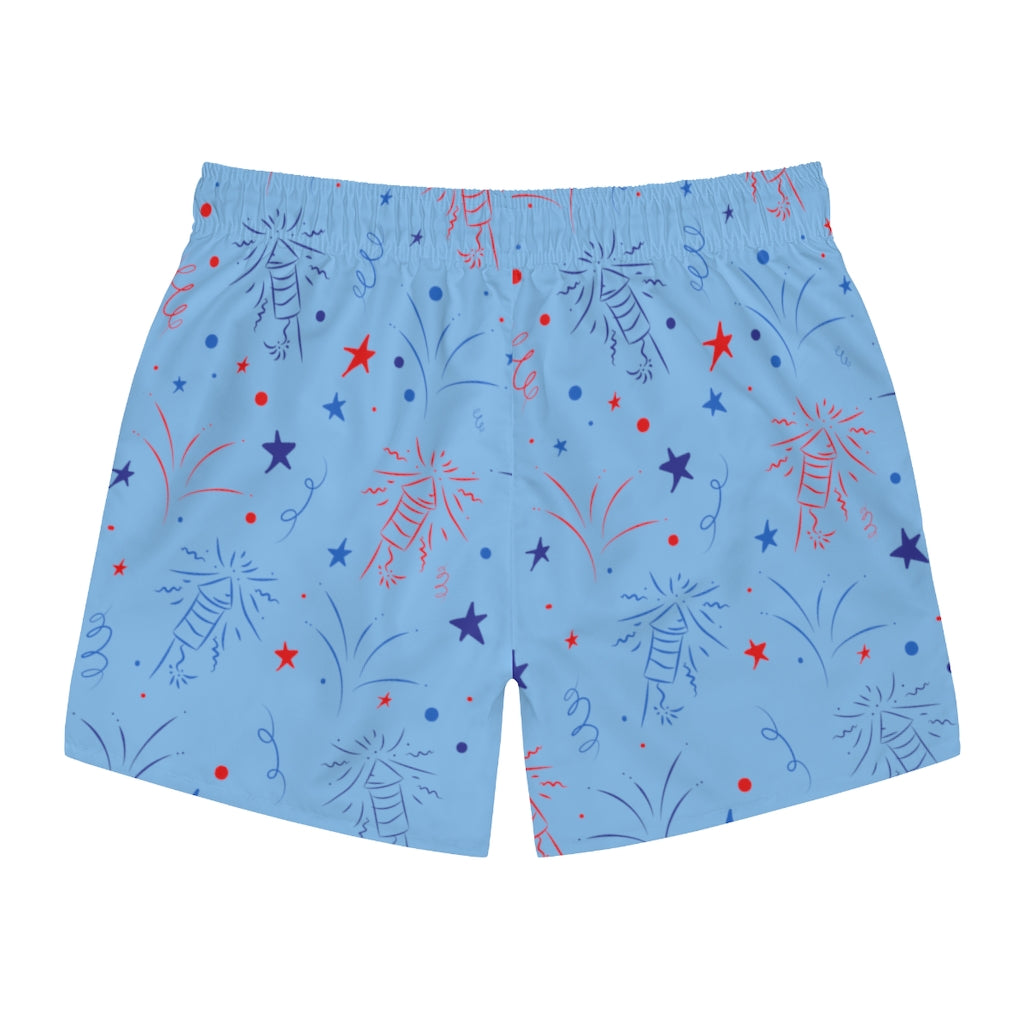 Men's Firecracker Sky Swimming Trunks