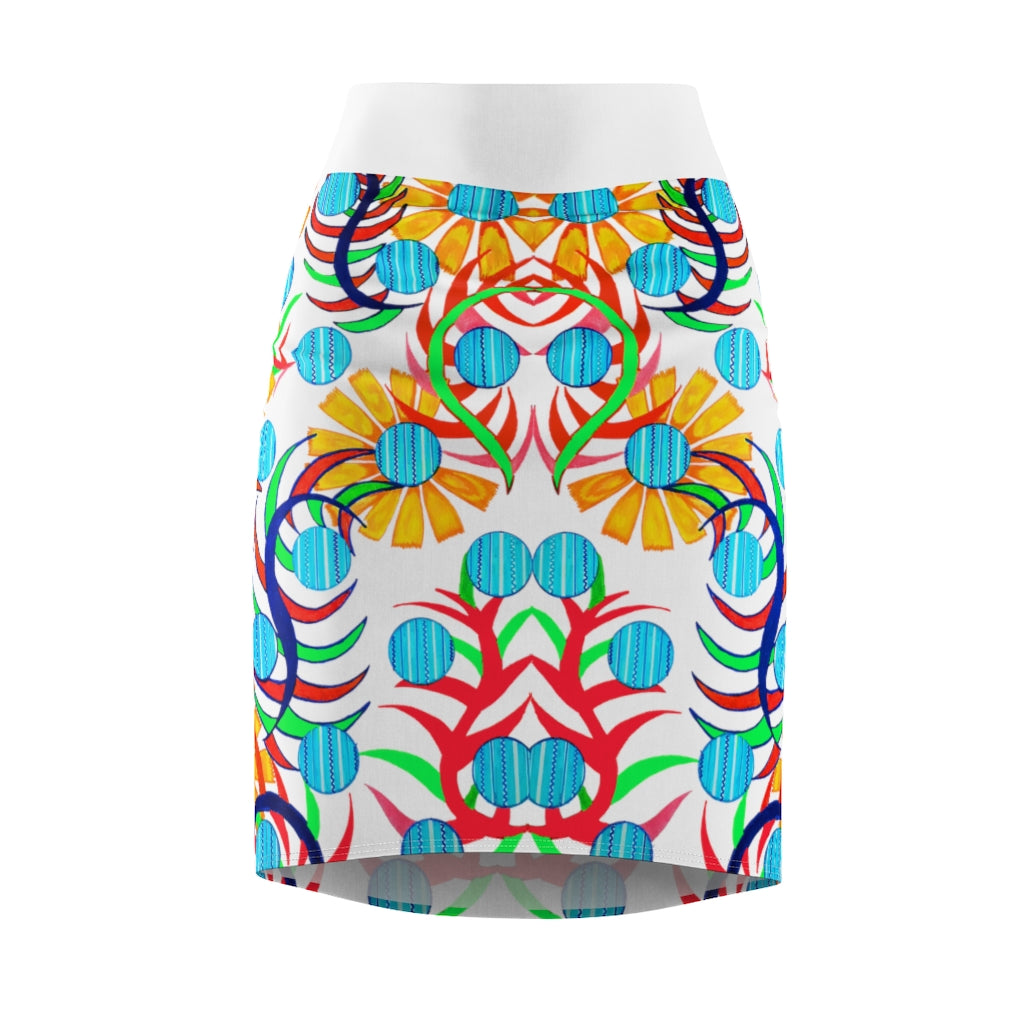 Sunflower White Pencil Skirt