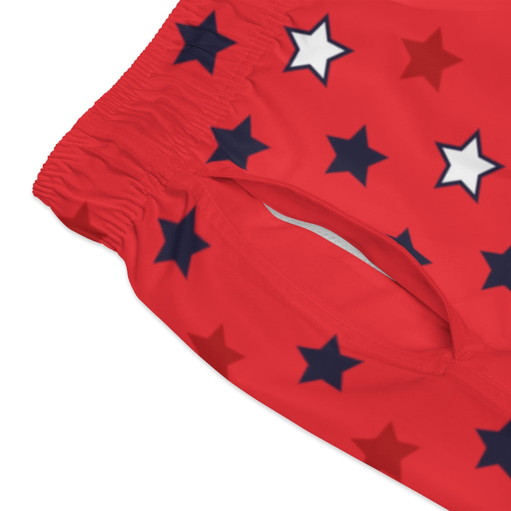 Men's Starboy Red Swimming Trunks