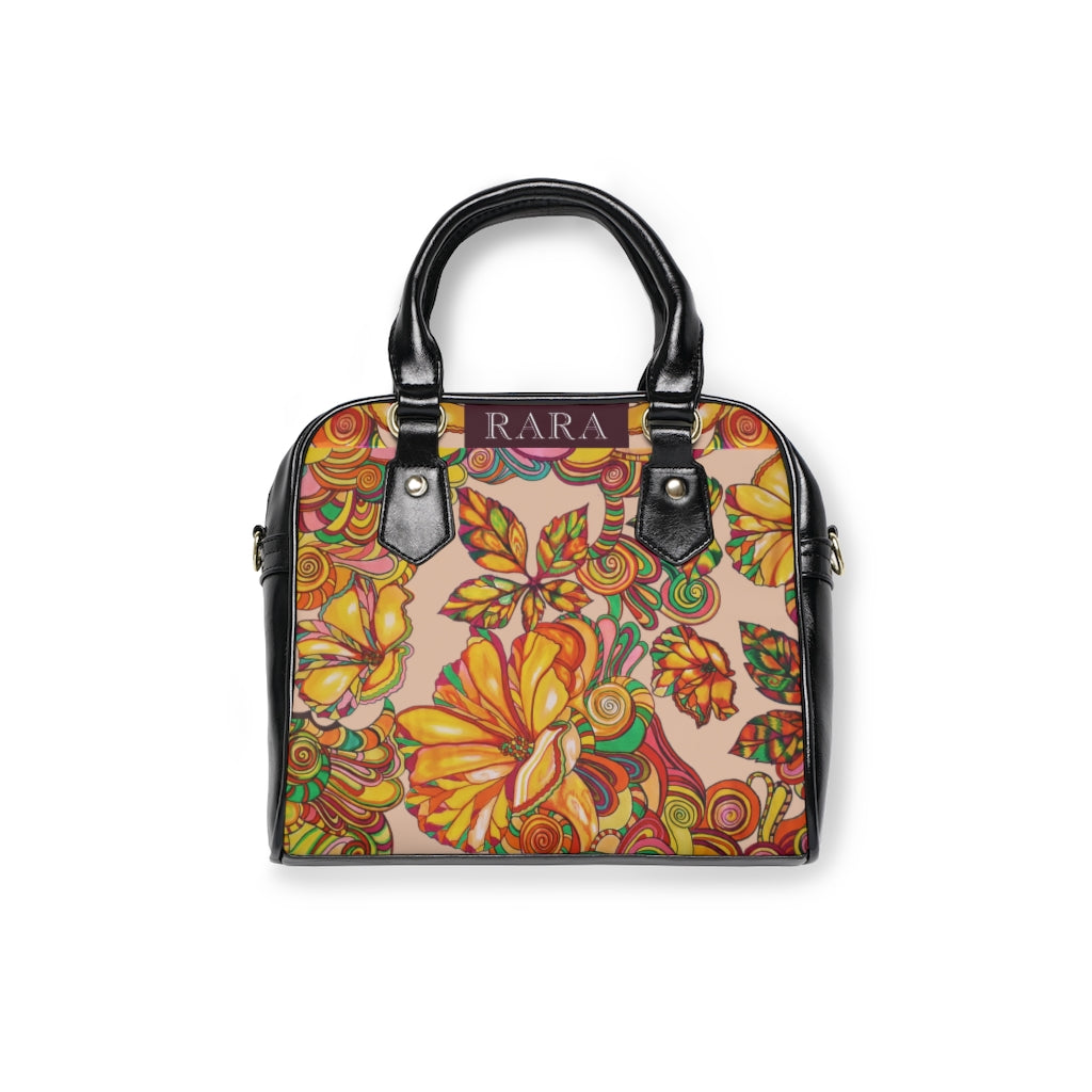 Nude Artsy Floral AOP Handbag