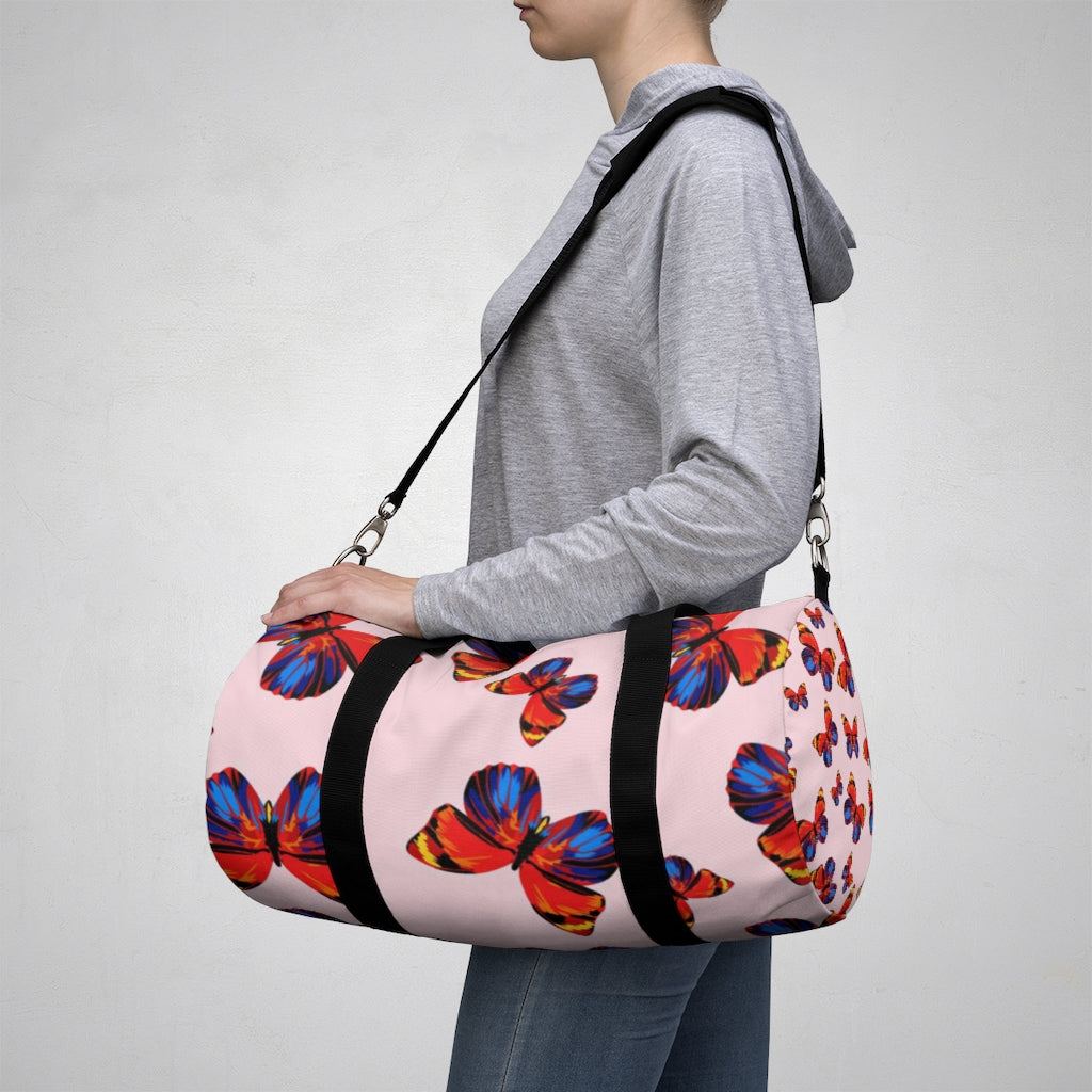 Tangerine Butterflies Duffel Bag