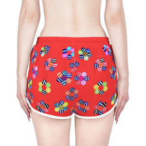 Vermillion Candy Florals Relaxed Shorts